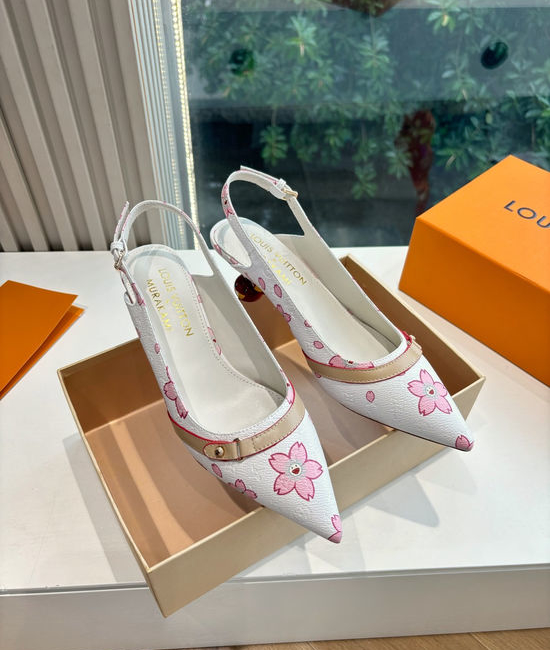 Louis Vuitton LV Genuine Leather Cherry Espadrille Sandals Premium Version