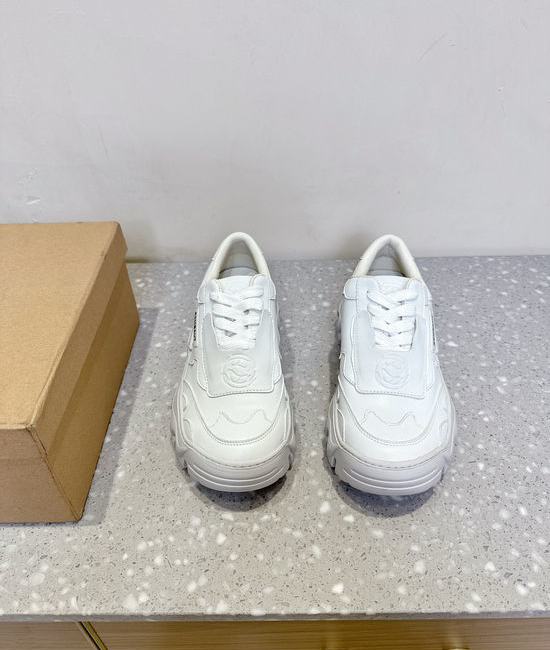 Manolo Blahnik MB Premium Thick Sole Casual Leather Sneakers Comfortable