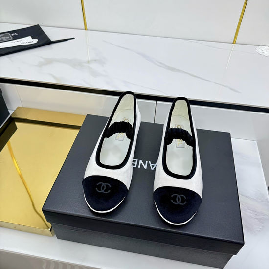 Chanel Velvet Mary Jane Shoes With Soft Leather Insole