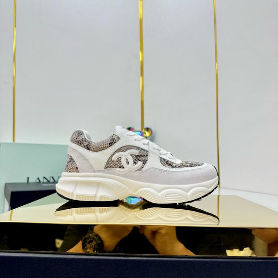 Chanel Classic Mixed Material Fashion Sneakers with Comfortable Lining