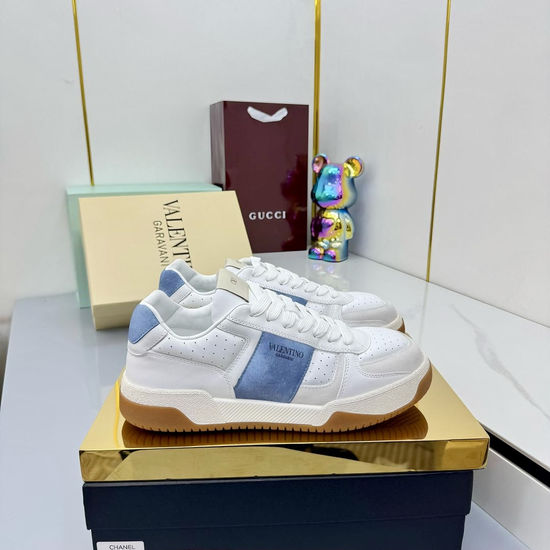 Valentino Velcro Thick Sole Casual Leather Sneakers