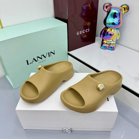 Loewe Embroidered Flat Slides Soft Upper Lightweight Wear-resistant Sole