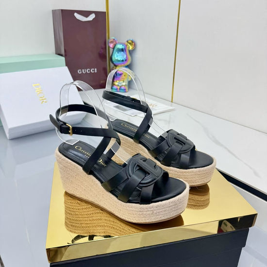Christian Dior CD Genuine Leather High Heel Non-slip Casual Sandals