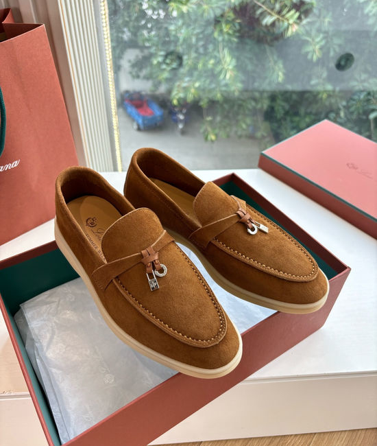 Loro Piana Smooth Leather Elegant Loafers Premium Handcrafted Durable Sole