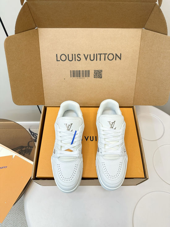 Louis Vuitton Premium Cowhide Leather Retro Basketball Casual Sneakers