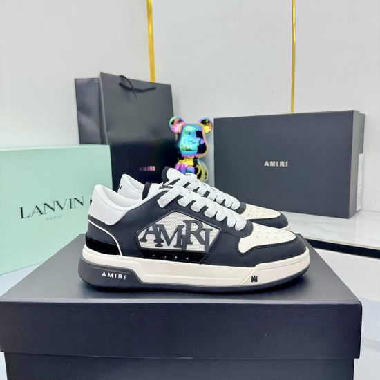 Amiri Casual Padded Tongue Leather Upper Platform Sneakers