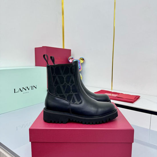 Valentino Luxury Metal Element Ankle Boots with Rivet Details