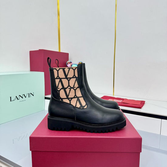 Valentino Luxury Metal Element Ankle Boots with Rivet Details