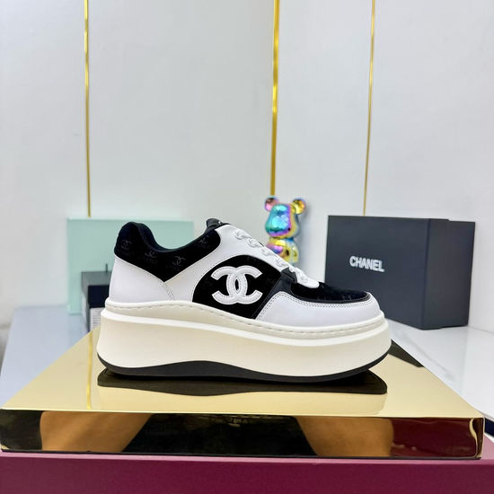 Chanel Comfortable Thick Sole Height Increasing Versatile Casual Sneakers
