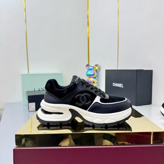 Chanel Comfortable Thick Sole Height Increasing Versatile Casual Sneakers