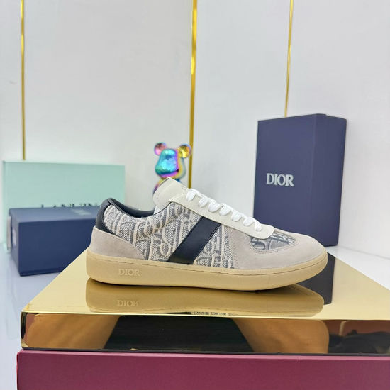 Christian Dior Mesh Mixed Casual Sports Shoes With Logo Details