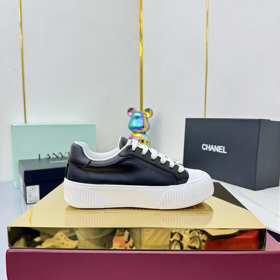 Chanel Embroidered Casual Sports Sneakers with Comfortable Lining