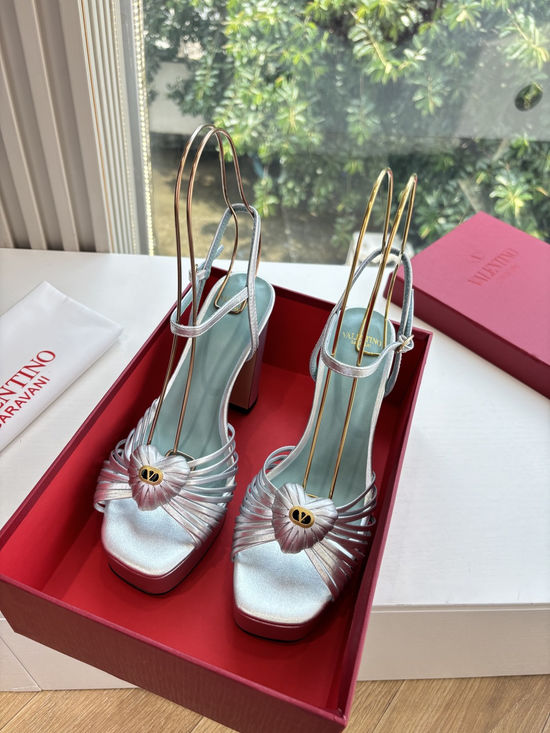 Valentino Comfortable Sheepskin Leather Casual Elevating Sandals