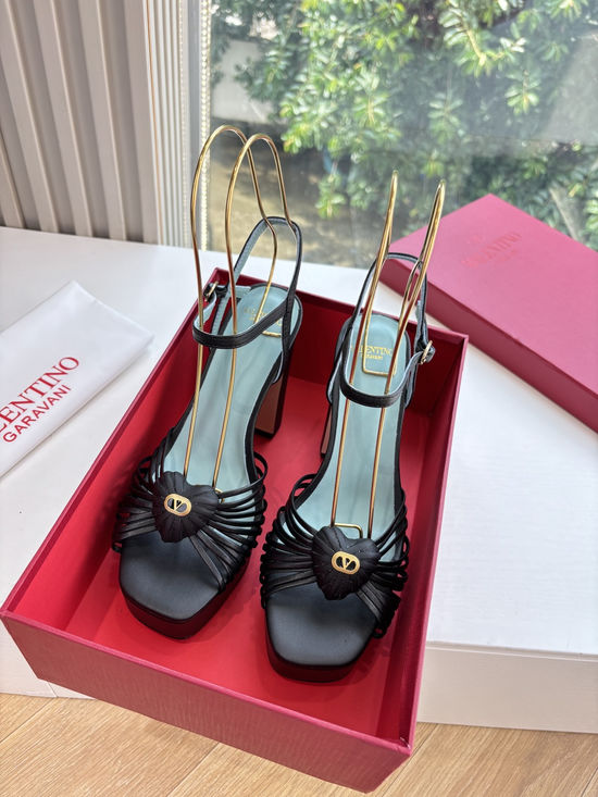 Valentino Comfortable Sheepskin Leather Casual Elevating Sandals