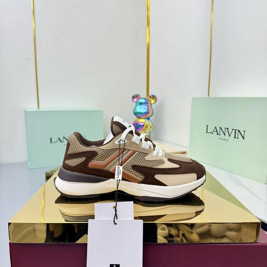 Lanvin Classic Leather Comfortable All Match Casual Sneakers