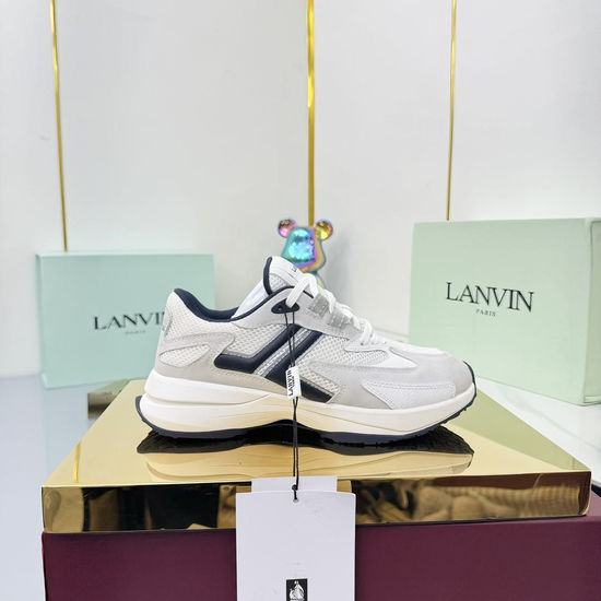 Lanvin Classic Leather Comfortable All Match Casual Sneakers