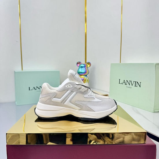 Lanvin Classic Leather Comfortable All Match Casual Sneakers