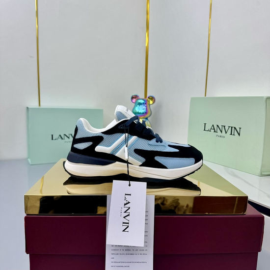 Lanvin Classic Leather Comfortable All Match Casual Sneakers