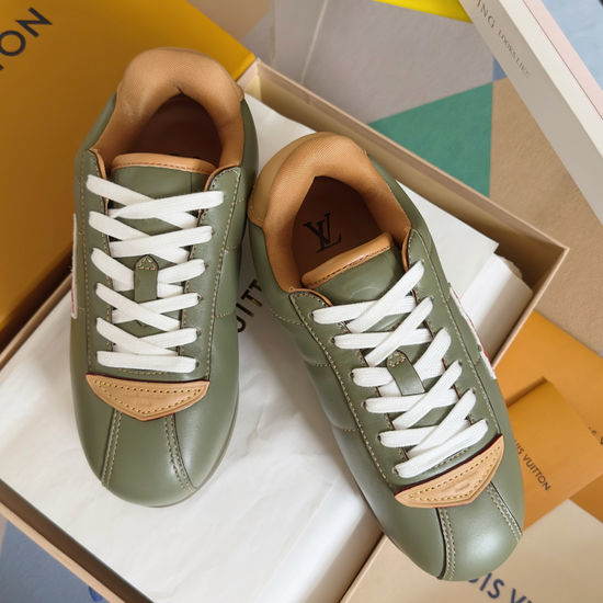 Louis Vuitton LV Printed Leather Thick Sole Non-slip Casual Sneakers