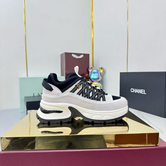 Chanel Premium Leather Casual Sneakers With Combination Sole
