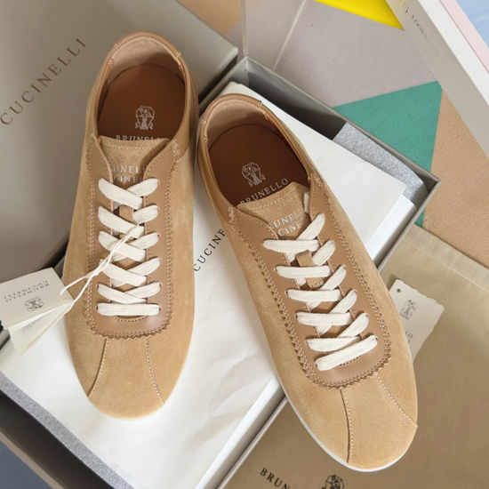 Brunello Cucinelli Genuine Leather Soft Sole Comfortable Casual Training Shoes