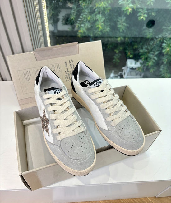 Golden Goose GGDB Vintage Distressed Star Pattern Leather Casual Sneakers