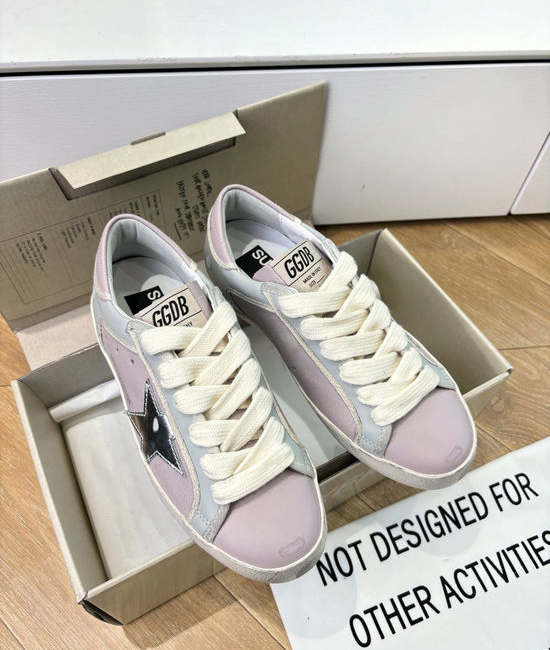 Golden Goose GGDB Vintage Distressed Star Pattern Leather Casual Sneakers