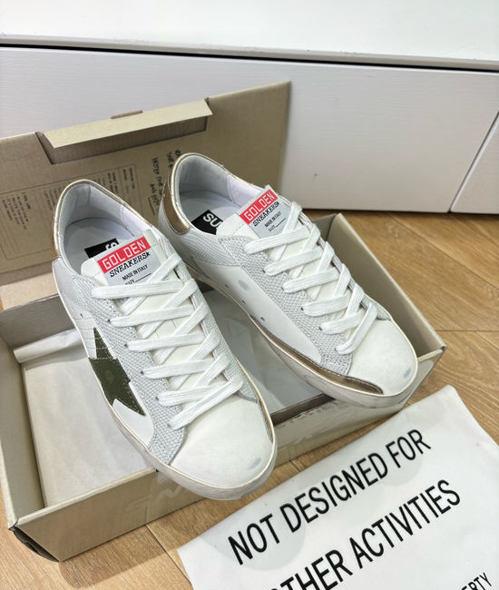 Golden Goose GGDB Vintage Distressed Star Pattern Leather Casual Sneakers