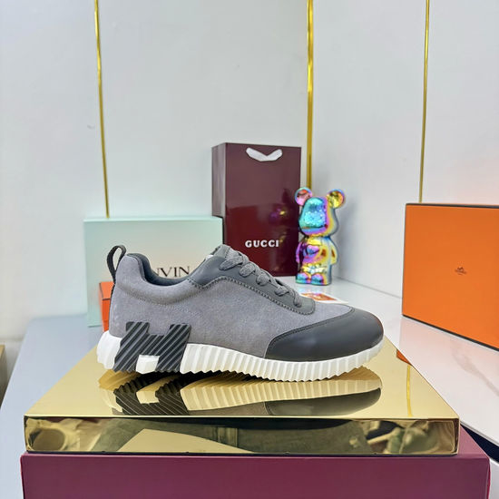 Hermes Couple s Stylish High-Tech Fabric Athletic Shoes