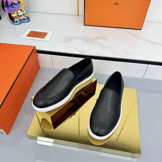 Hermes Classic Casual Comfortable Suede Canvas Chunky Sneakers