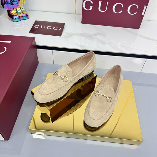 Gucci Crystal Embellished Slip On Loafer Mules