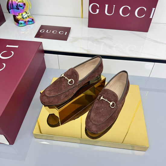 Gucci Crystal Embellished Slip On Loafer Mules