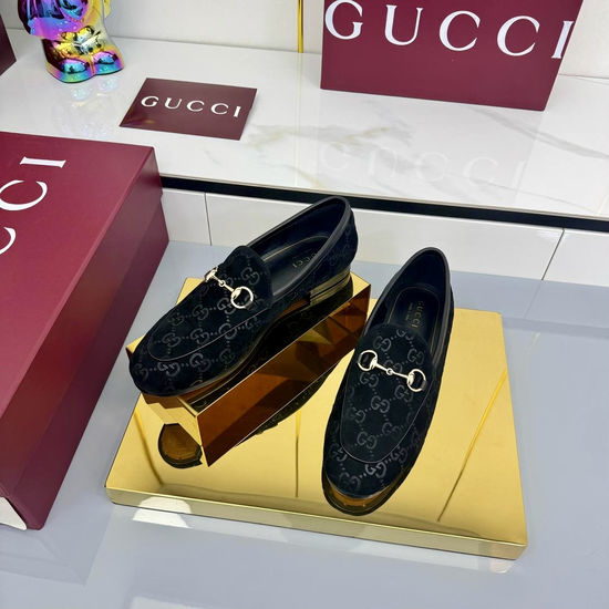 Gucci Crystal Embellished Slip On Loafer Mules