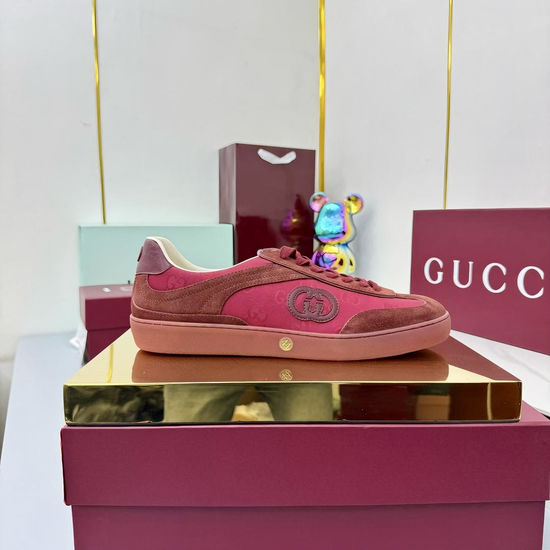 Gucci Premium Embroidered Stitching Leather Casual Sneakers