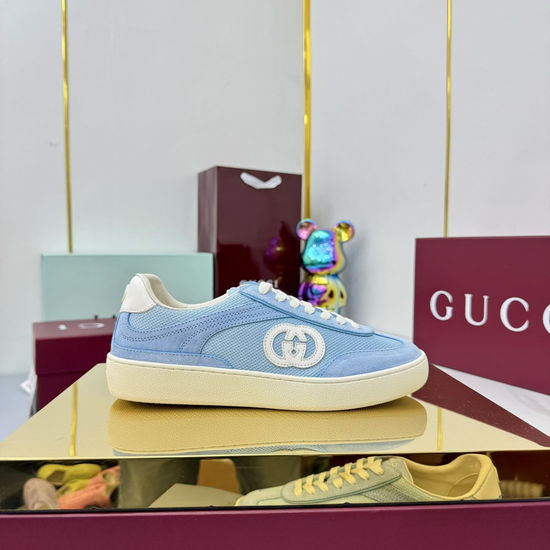 Gucci Premium Embroidered Stitching Leather Casual Sneakers