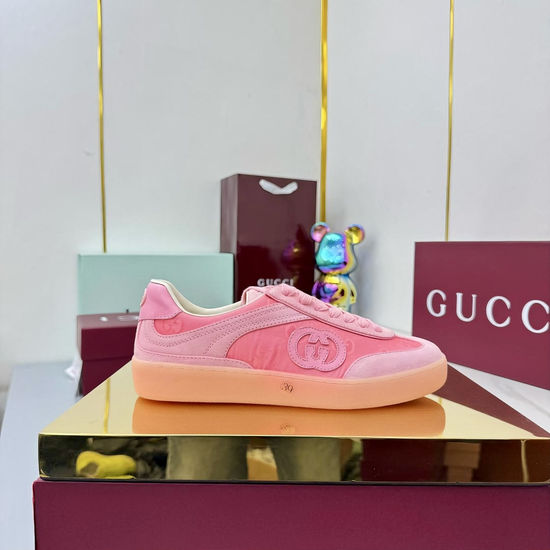 Gucci Premium Embroidered Stitching Leather Casual Sneakers