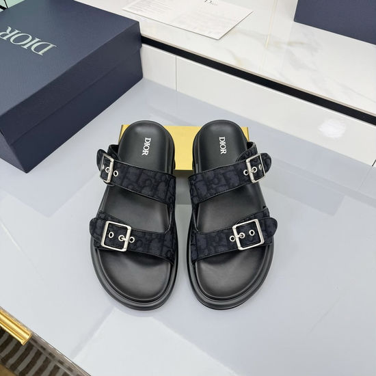Christian Dior Classic Comfortable Fabric Casual Slide Slippers