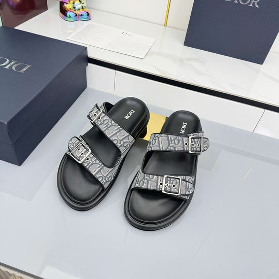 Christian Dior Classic Comfortable Fabric Casual Slide Slippers