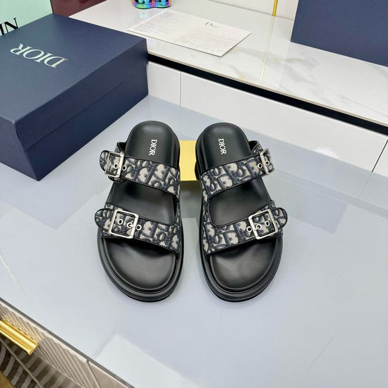 Christian Dior Classic Comfortable Fabric Casual Slide Slippers