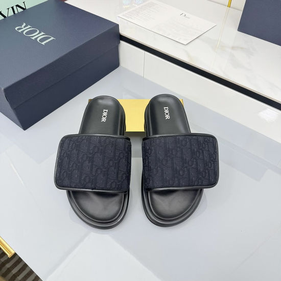 Christian Dior Classic Comfortable Fabric Casual Slide Slippers