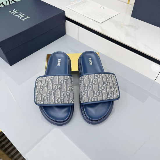 Christian Dior Classic Comfortable Fabric Casual Slide Slippers