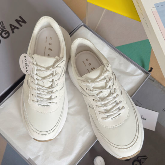 Hogan Chunky Platform Leather Casual Comfortable Sneakers
