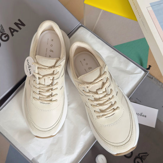 Hogan Chunky Platform Leather Casual Comfortable Sneakers