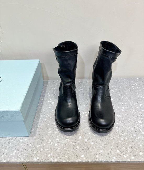 Prada Retro Western Cowboy Boots Non Slip Comfort Ankle Boots