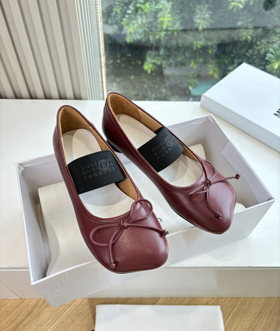Maison Margiela MM6 Split Toe Soft Leather Comfortable Casual Flat Mary Jane Shoes