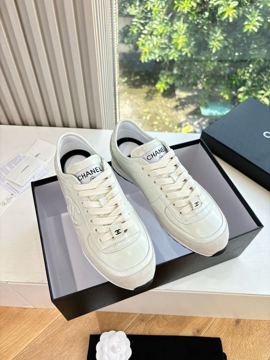 Chanel Suede Round Toe Thick Sole Casual Fashion Sneakers Comfortable