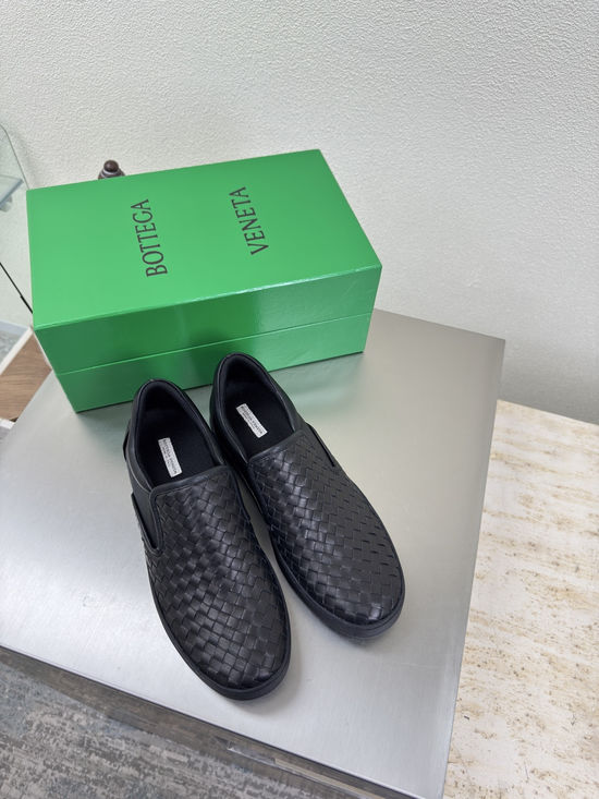 Bottega Veneta Premium Woven Leather Loafers Handmade Comfortable Casual Shoes