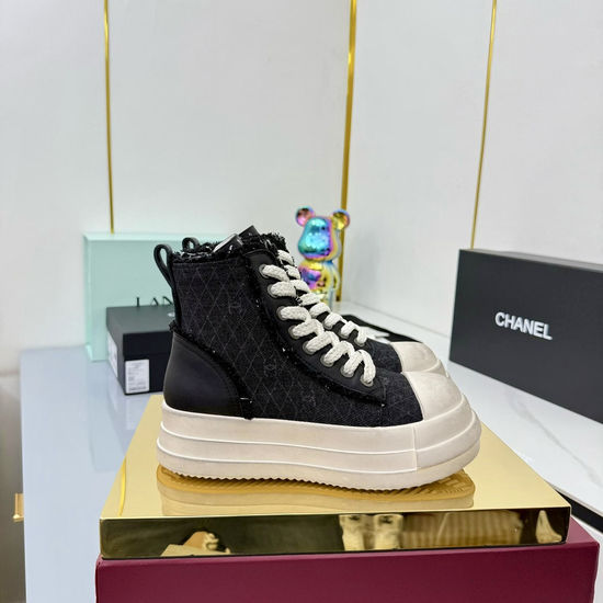 Chanel Classic Premium Leather Short Boots with Hardware Buckle