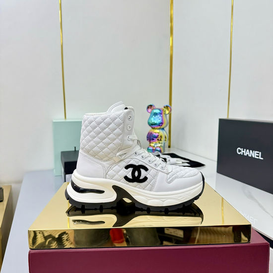 Chanel Classic Premium Leather Short Boots with Hardware Buckle