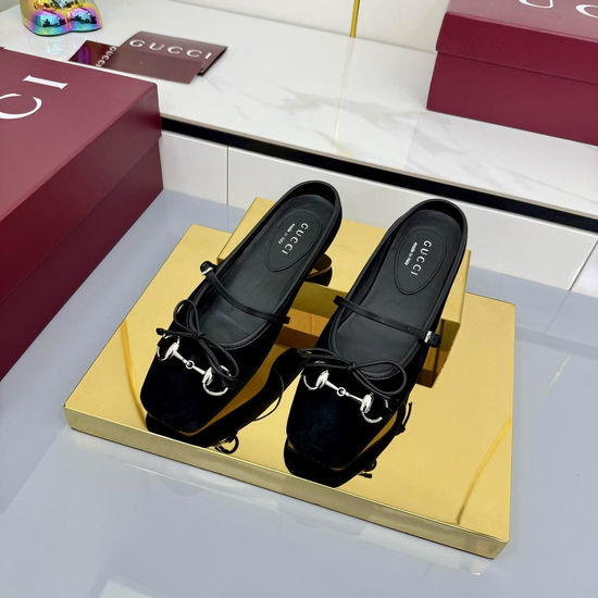 Gucci Rhinestone Decor Canvas Loafers Comfortable Slip On Mules